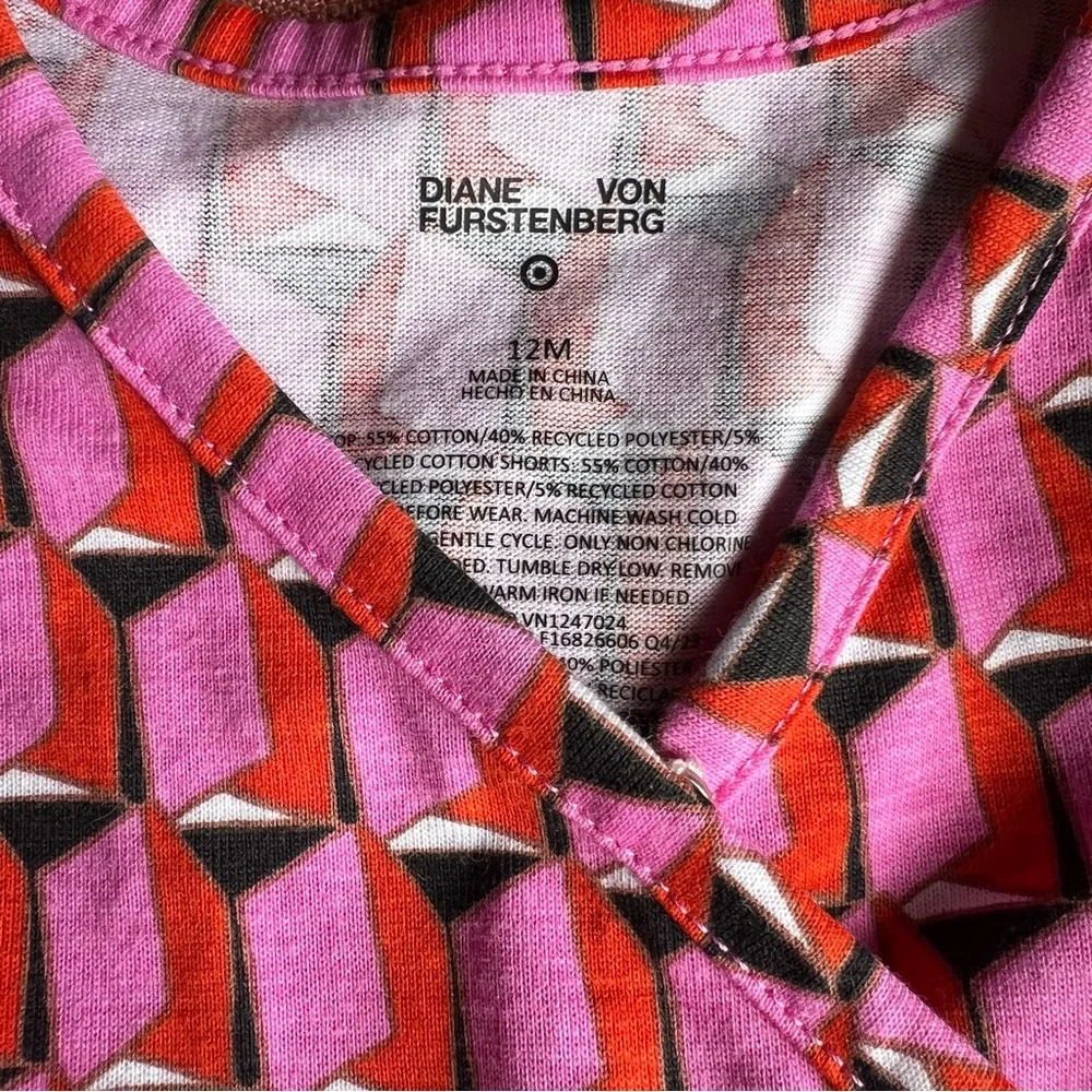 Diane Von Furstenberg for Target 2 piece  pink red baby girl 12 months